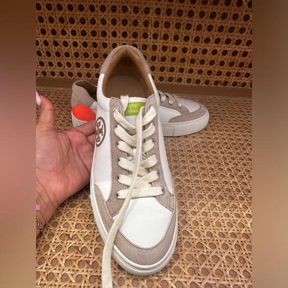 New Sneaker bari Nappa Nappa  Snow White/tobacco/Avola 100 style 149473 talla 9 - Picture 1 of 6